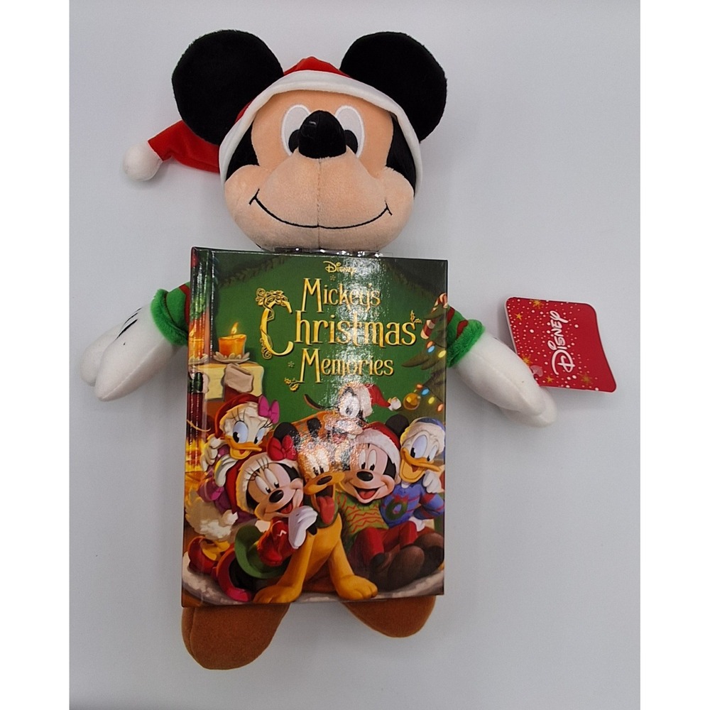 Kohls Cares Disney Mickey Mouse Christmas Memories‎ Plush with Book Holiday Gift